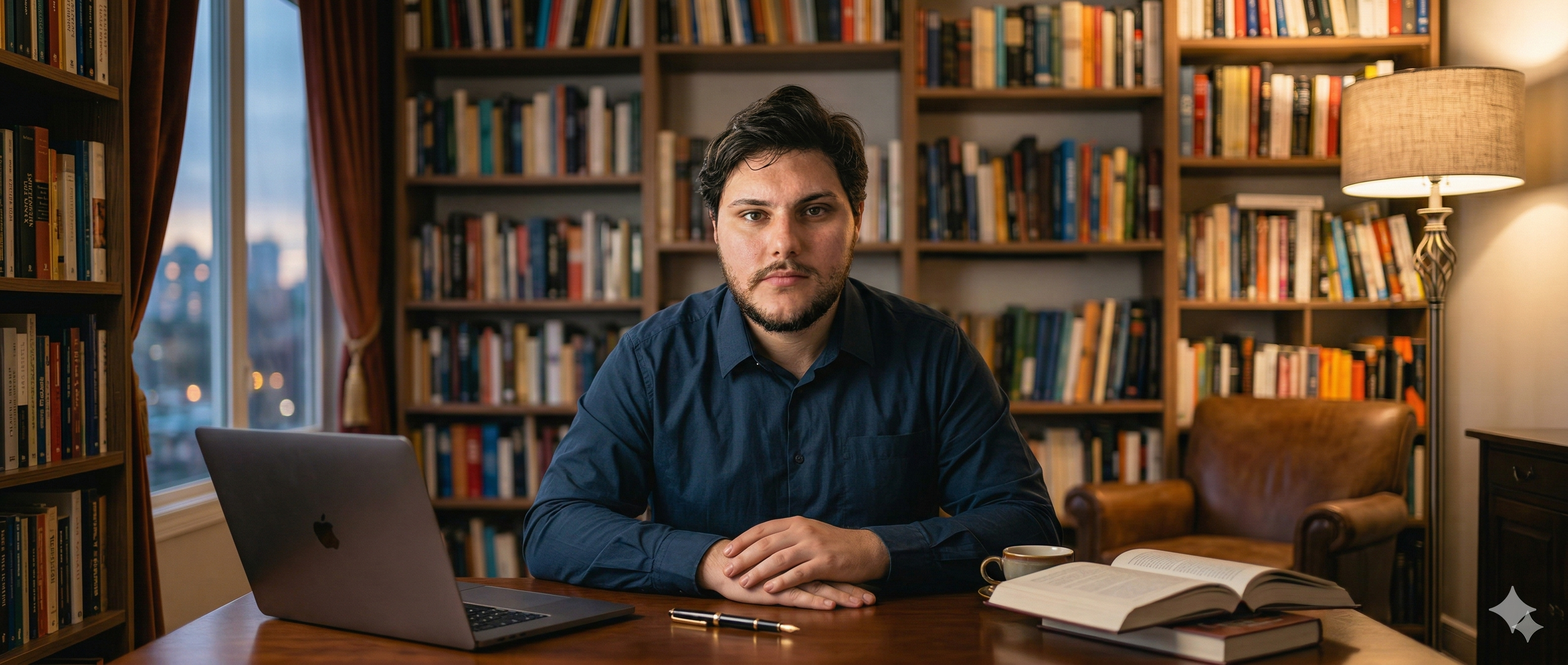 Prof. Gabriel Manfredi em seu escritório